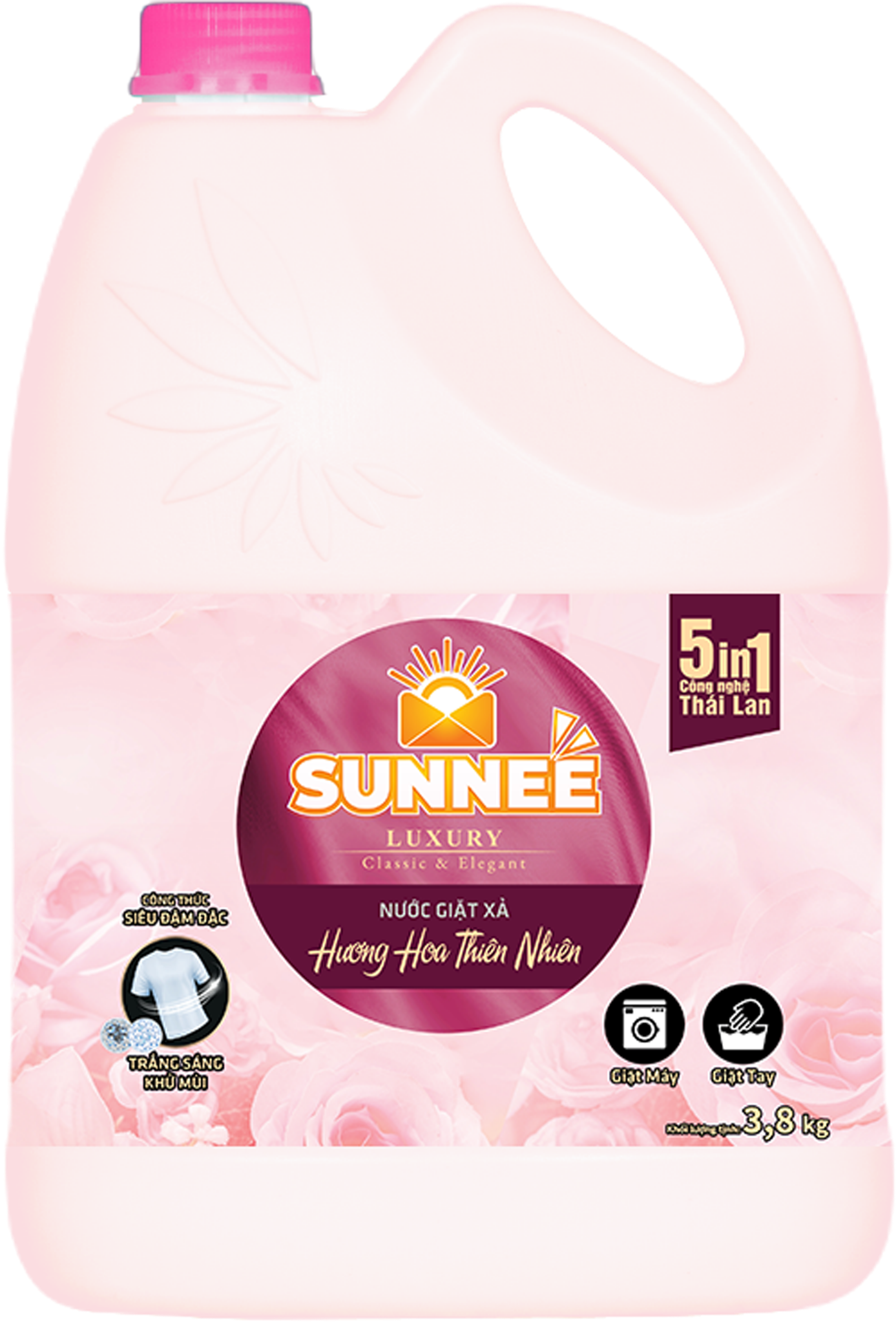 Nước Giặt Xả OFlower Luxury Can 3.8Kg COMBO (3 Can/Thùng)