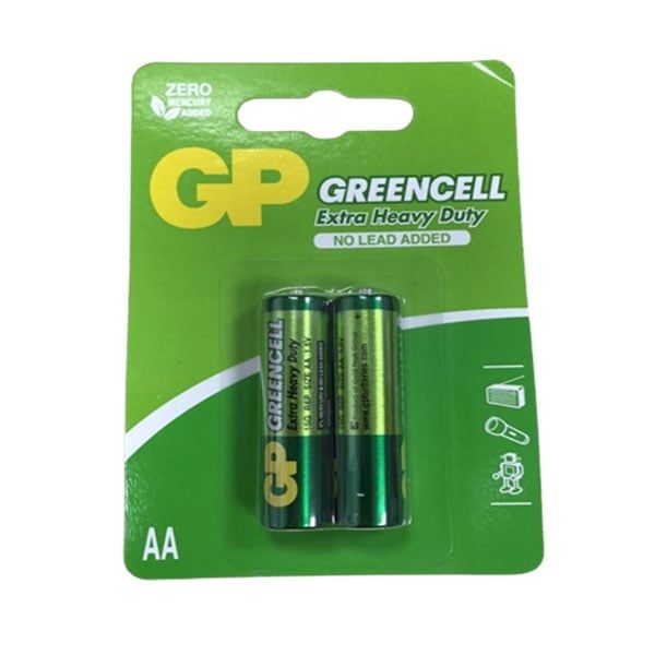 Pin tiểu Greencell AA GP15G-2U2 (Vỉ giấy 2) - (Hộp 18xThùng 72)