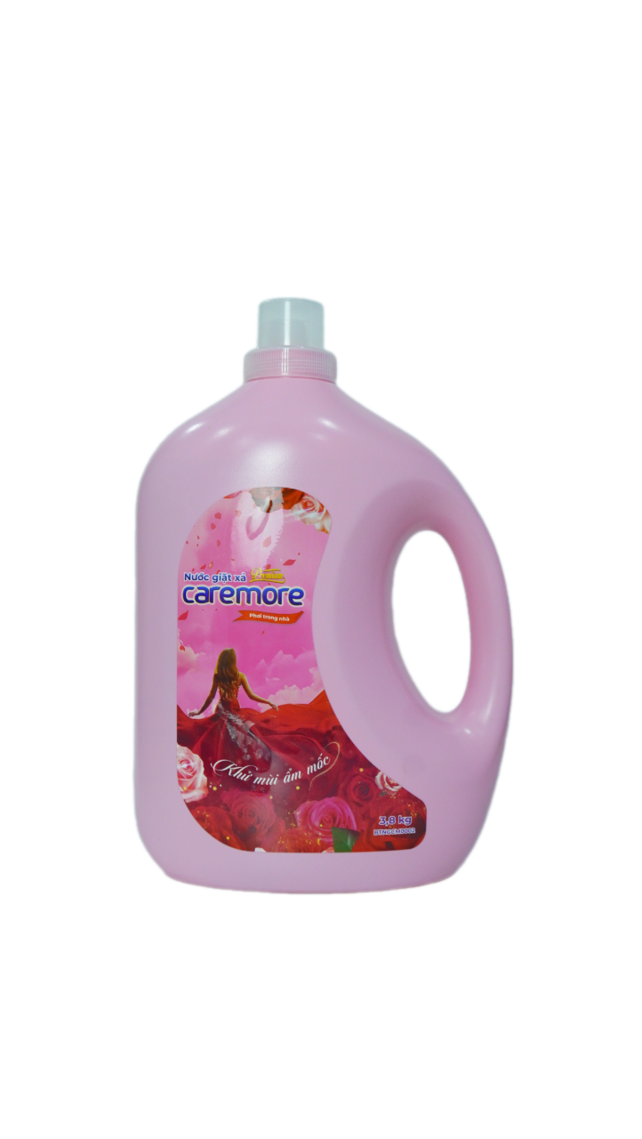 Nước giặt xả Caremore Khử mùi ẩm mốc 3,8kg (4 can/thùng)