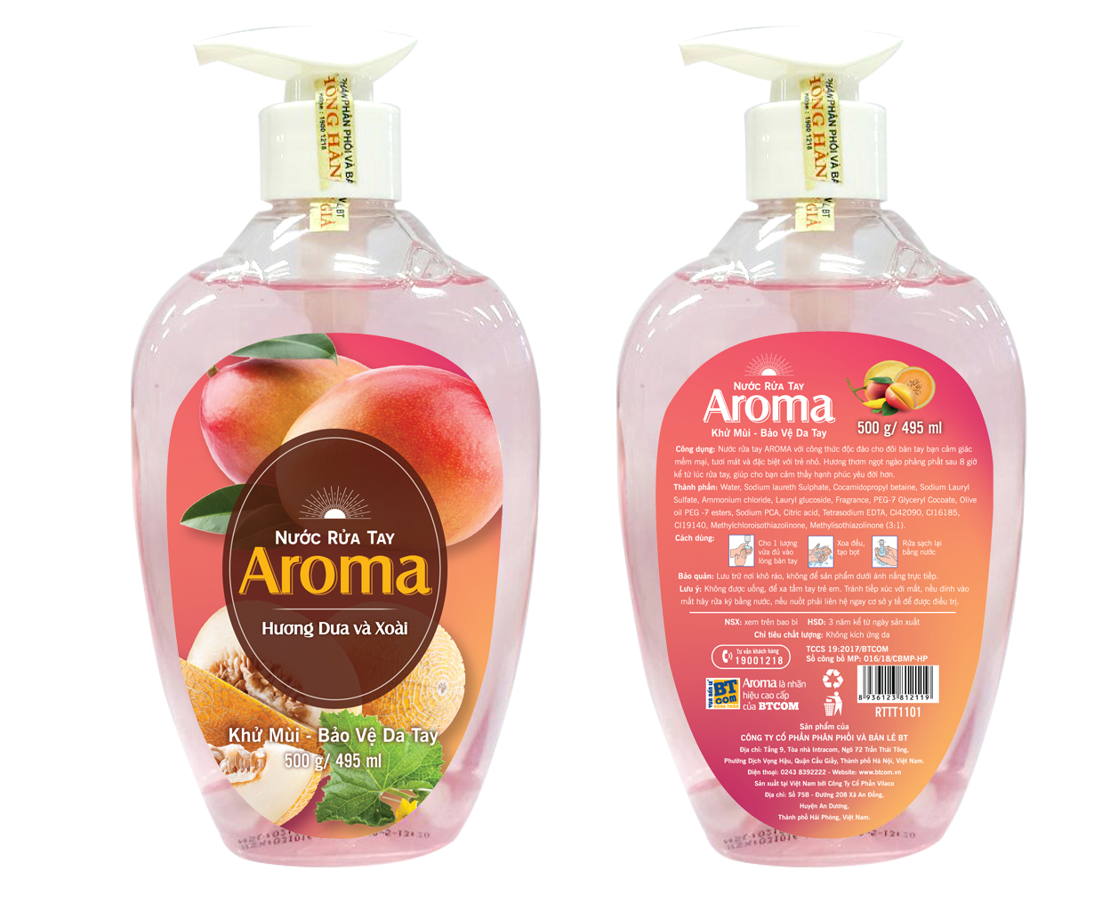 Nước rửa tay Aroma 500 g (12 chai/thùng)