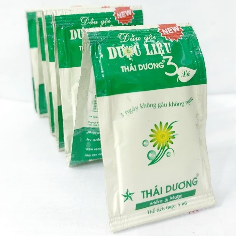 Dầu gội DL Thái Dương 3 lá (dây 10 gói x5ml)