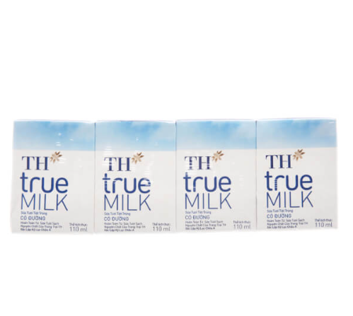 Sữa tưới tiệt trùng có đường TH true milk 110ml