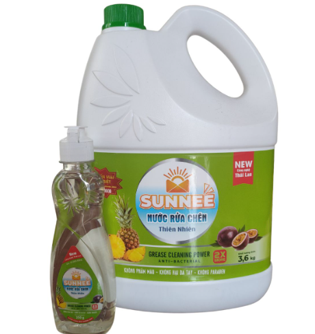 Nước Rửa Chén Sunnee Thiên Nhiên Can 3.6Kg KM 01 NRC 250g