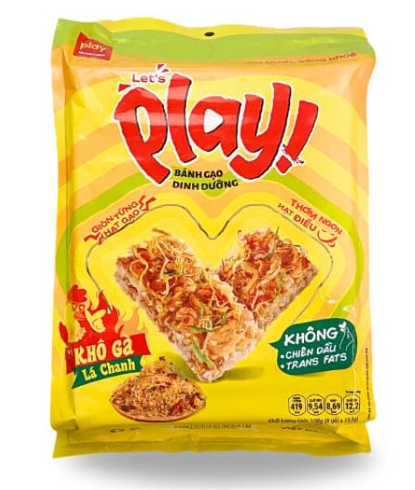 Let's Play bánh gạo dinh dưỡng vị khô gà lá chanh