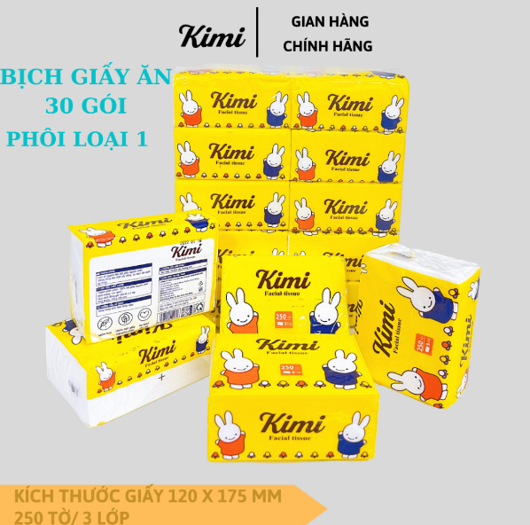 Giấy rút bỏ túi Kimi siêu dai 3 lớp 250 tờ