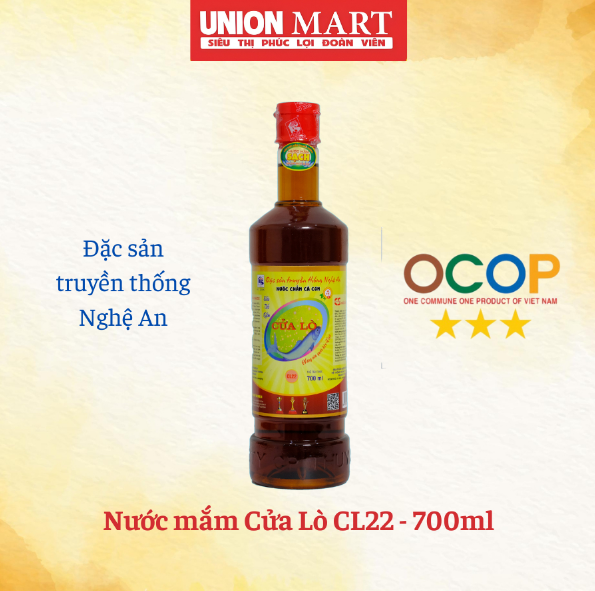 Combo 1: 02 nước chấm cá cơm Cửa Lò CL22 chai 700ml + 01 nước chấm cá cơm Cửa Lò CL22 chai 700ml
