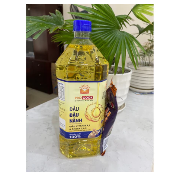 Dầu Đậu Nành Procook 1.8 Lít (6 Can/Thùng)