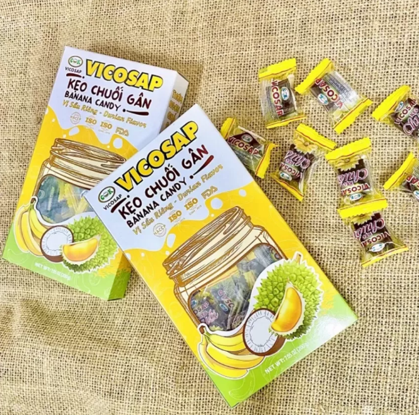 Kẹo dừa sáp vị sầu riêng hộp 100g