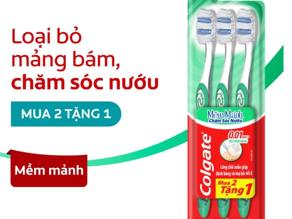 Bàn chải đánh răng COL Slimsoft Chăm sóc nướu FH S 3PK VN*24 bộ