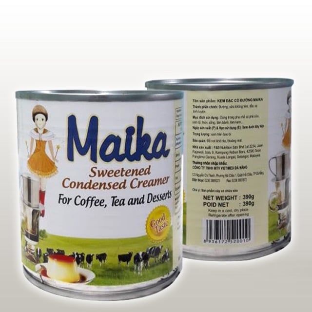 Kem Sữa Đặc có đường 390gr nhãn hiệu Maika (48 lon/thùng) - LK