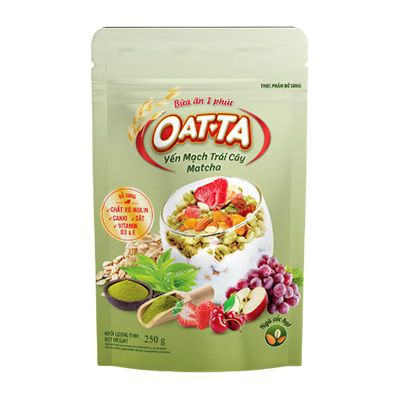 Oatta – Yến mạch trái cây Matcha 250g