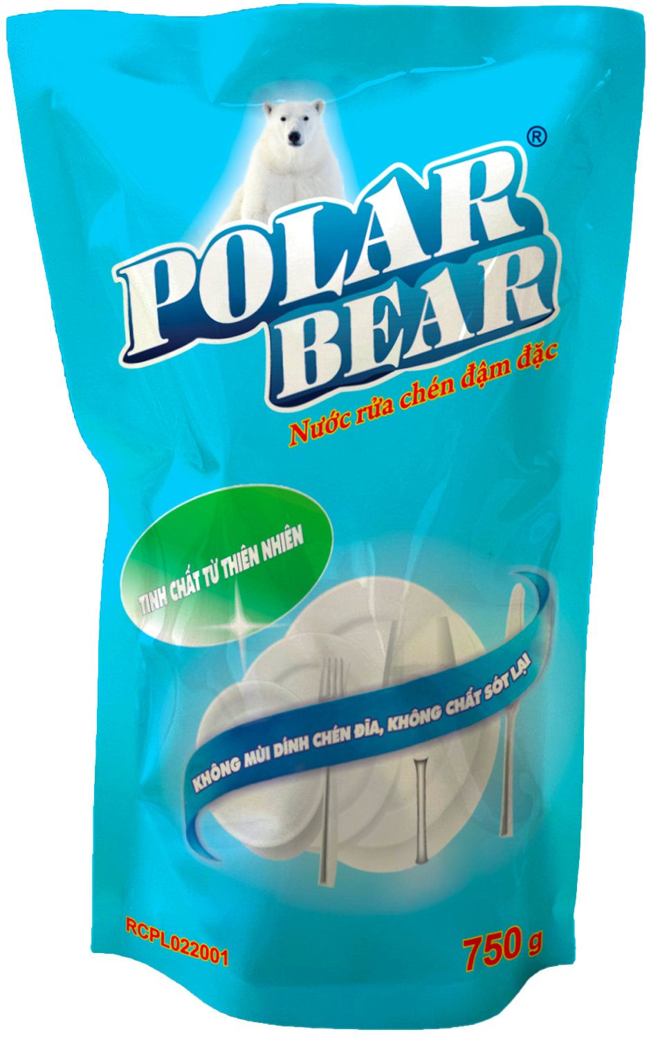 Nước rửa chén đậm đặc Polar Bear dạng túi 750g