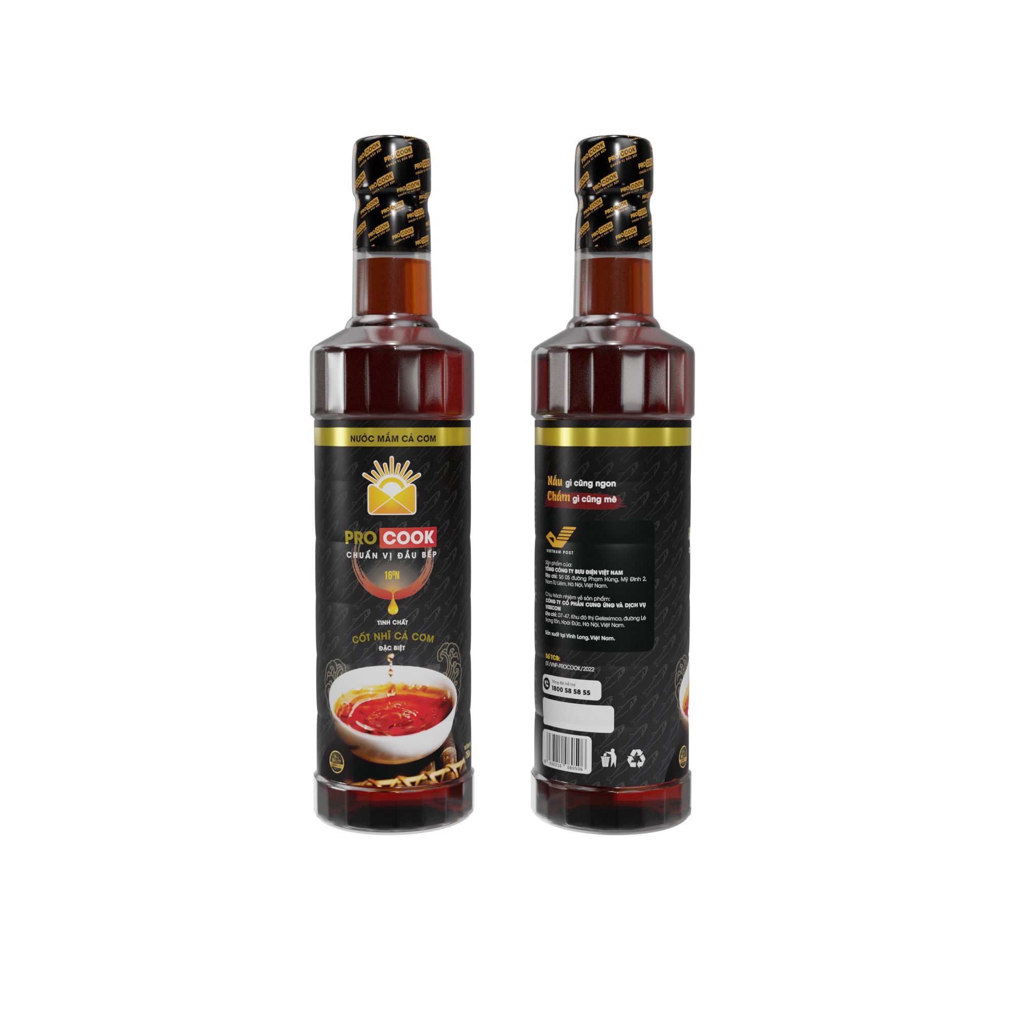 Nước Mắm Cá Cơm Procook 16N 750ml (15 Chai/Thùng)