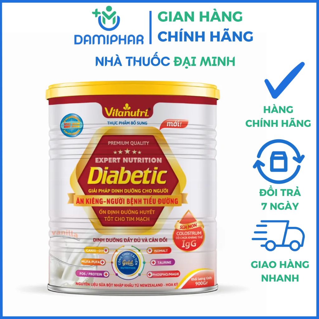 Sữa bột Vitanutri DIABETIC (900g) -12 lon/ thùng