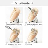 Cọ vẽ nail siêu nét, set 3 cây cọ nét Beauty - Cọ vẽ chuyên dụng cho dân làm móng