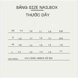 Nailbox form thang loang trắng xám có họa tiết phong cách cá tính BentBeauty