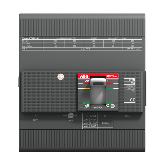 Cầu dao tự động dạng khối ABB MCCB XT3N 4P 200A 36KA