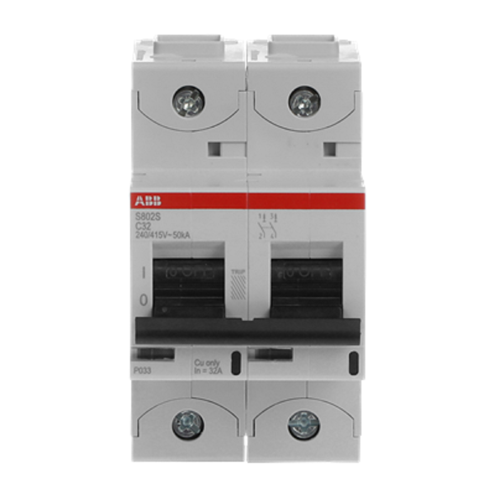 Cầu dao tự động MCB ABB 2P 80A 50KA (S802S-C80)