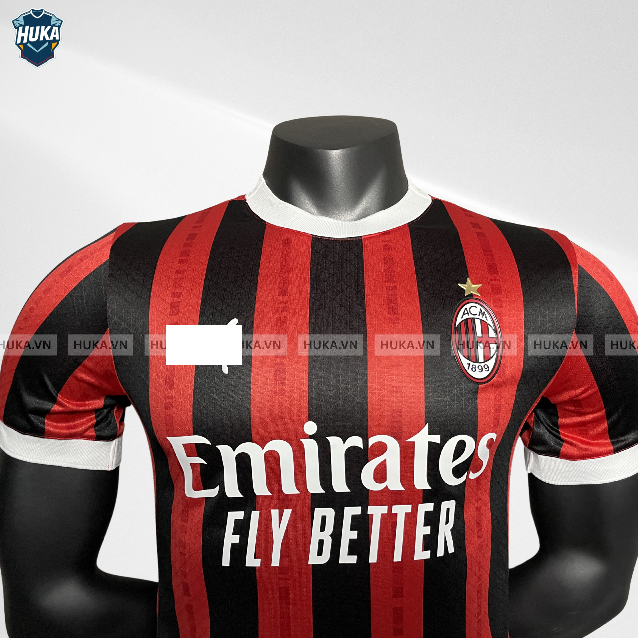Áo Ac Milan sân nhà đỏ đen 24/25 bản Player