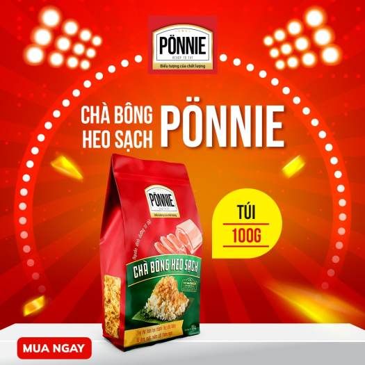 Chà Bông Ponnie Heo Sạch 100gr