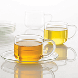Bộ 6 tách trà kèm đĩa thuỷ tinh Nikko 150 ml
