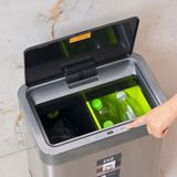 Thùng rác cảm ứng 2 ngăn Hiro Mirage 10L+10L
