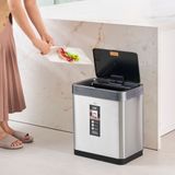 Thùng rác cảm ứng 2 ngăn Hiro Mirage 10L+10L