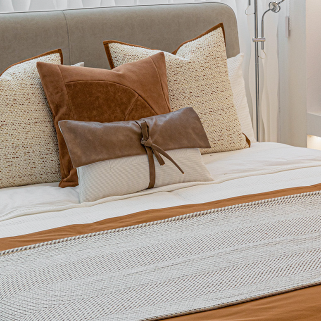 Modern light luxury model room - coffee tassel set