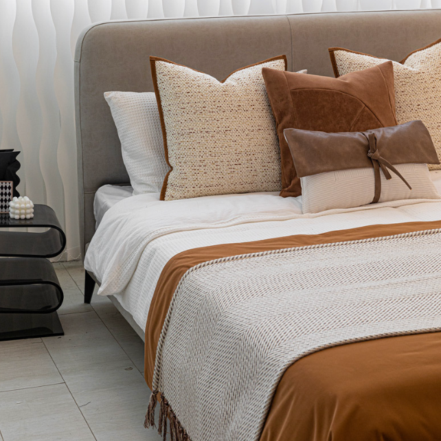 Modern light luxury model room - coffee tassel set