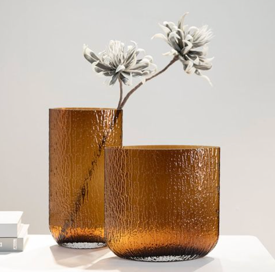 Bộ lọ thuỷ tinh màu amber cao cấp