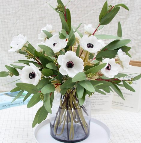 Hoa PU Silver Anemone
