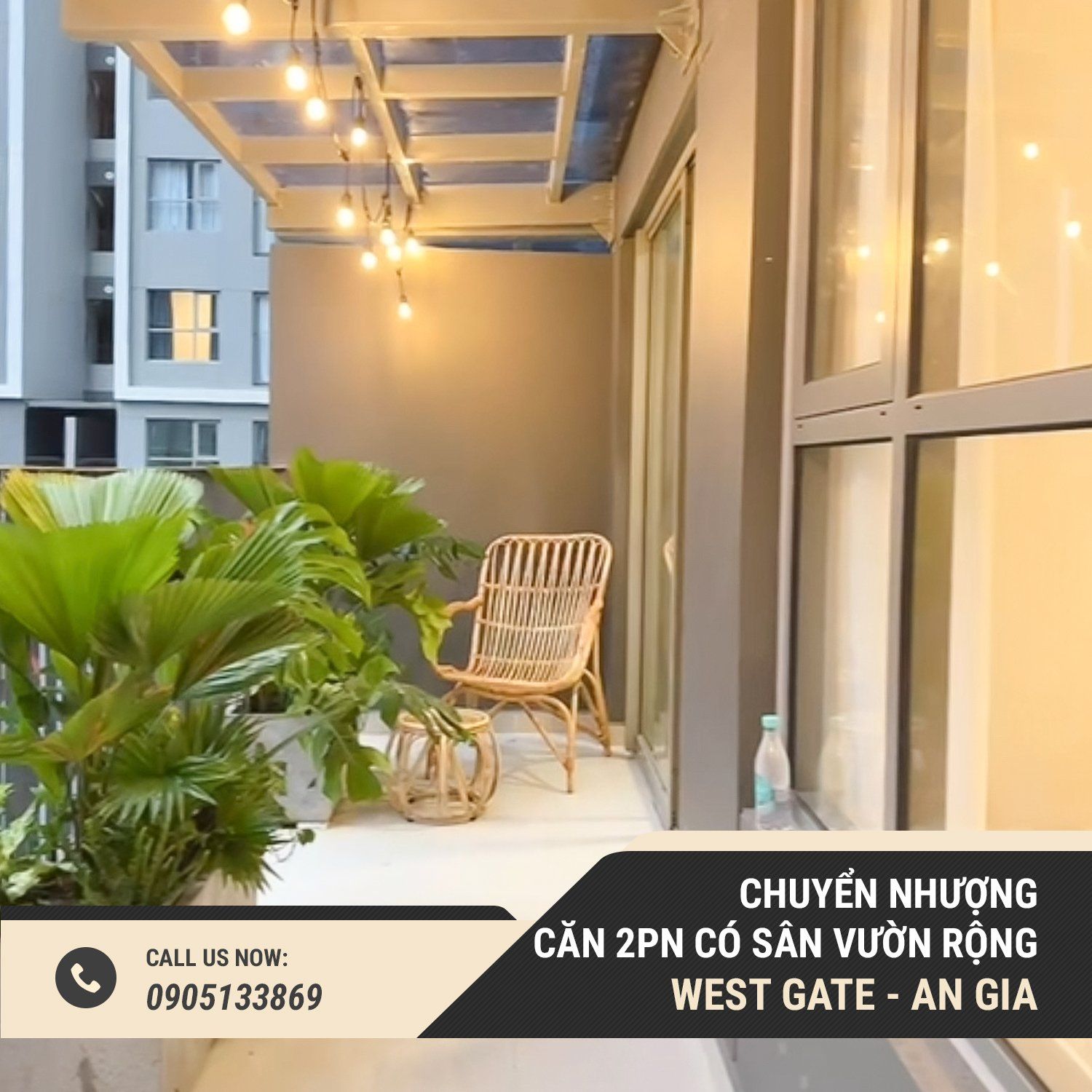 Bán 2PN Sân Vườn, View Cảnh Quan Xanh Mát - West Gate Bình Chánh