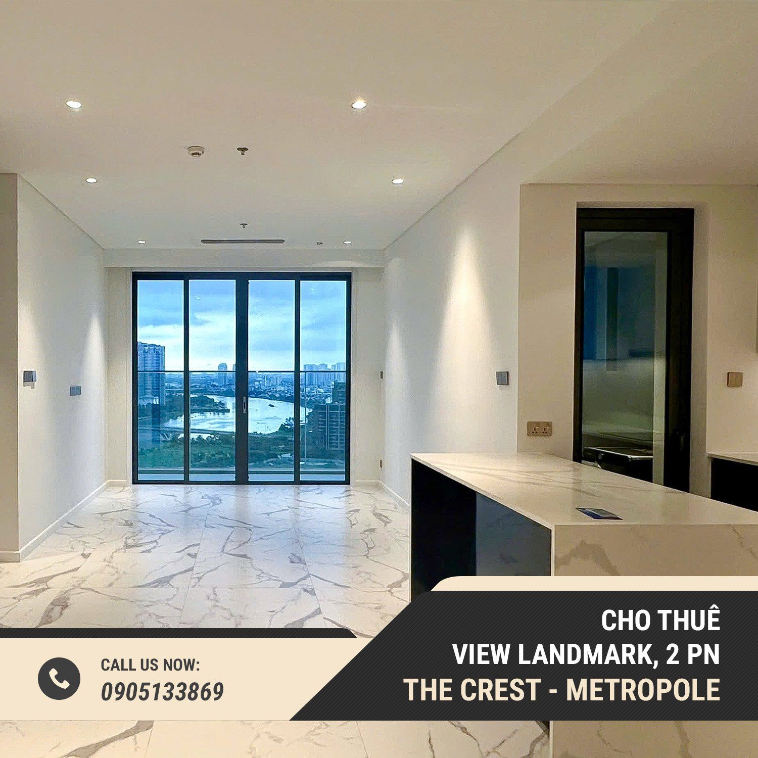 Cho thuê 2PN View LandMark - Metropole