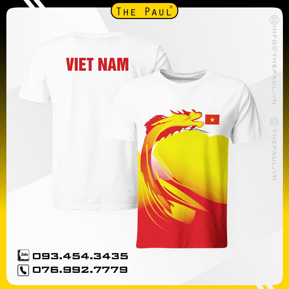 Áo thun cổ tròn chuyển nhiệt Rồng Việt Nam
