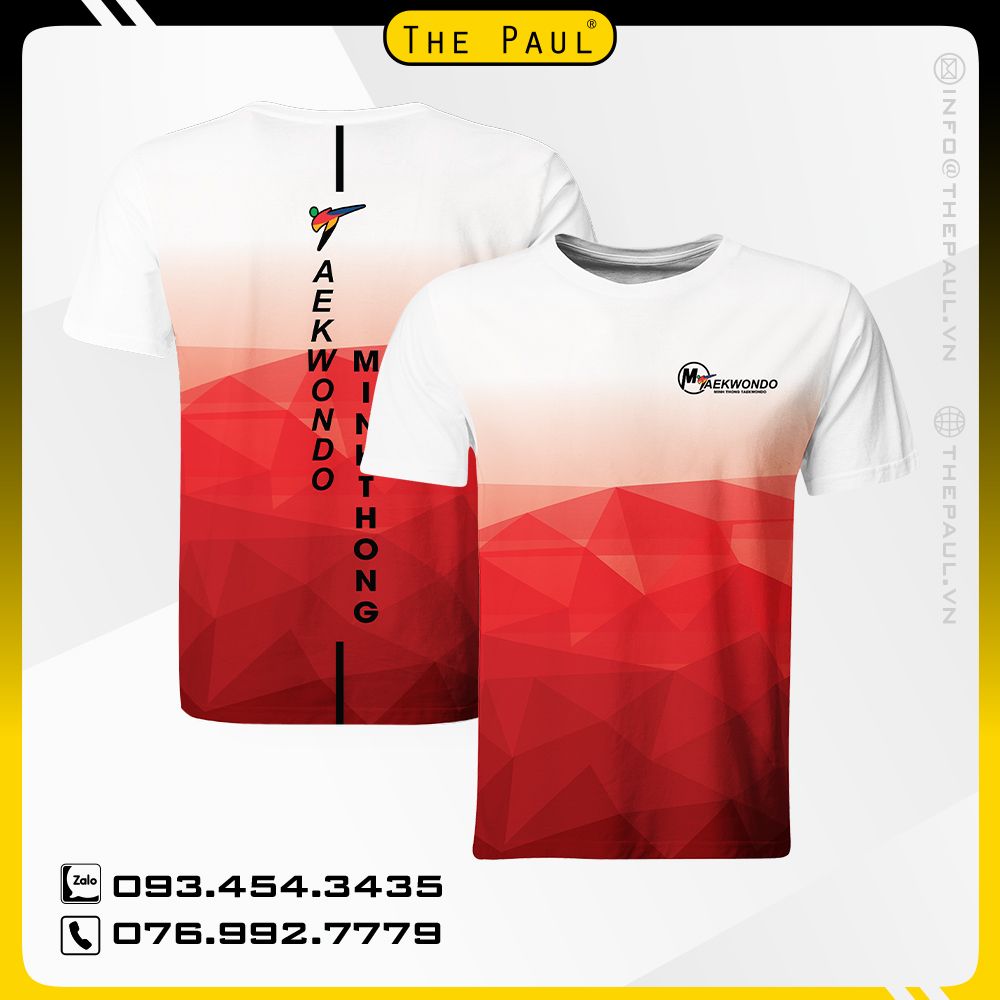 Áo thun cổ tròn chuyển nhiệt Taekwondo Minh Thông