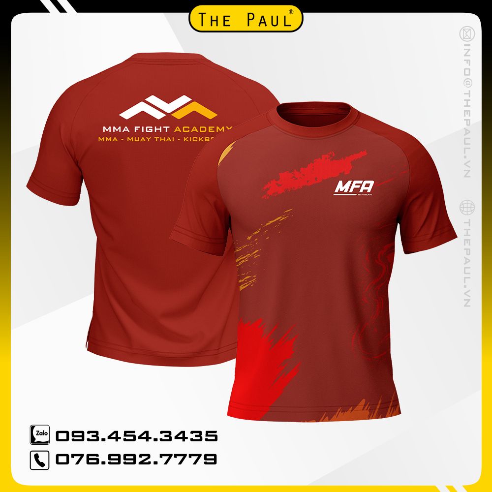 Áo thun cổ tròn Raplan chuyển nhiệt MMA Fight Academy