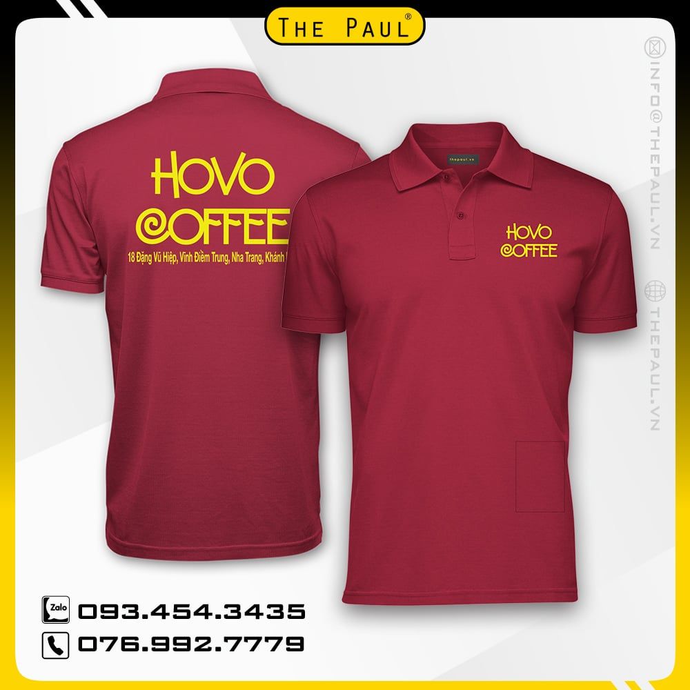 Áo thun cổ trụ Hovo Cafe