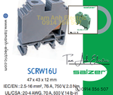 Cầu đấu dây mắt rời CTS16 - Cầu đấu mắt rời 2.5-16 mm² 76A 750V - Cầu đấu mắt rời dùng cho dây 16mm - Cầu đấu connectech Salzer