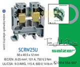 Cầu đấu dây mắt rời CTS25 - Cầu đấu mắt rời : 6-25mm² 101A 750V - Cầu đấu mắt rời dùng cho dây 25mm - Cầu đấu connectech Salzer