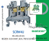 Cầu đấu dây mắt rời CTS4 - Cầu đấu mắt rời 0.5-4mm² 32A 750V - Cầu đấu mắt rời dùng cho dây 4mm - Cầu đấu connectech Salzer