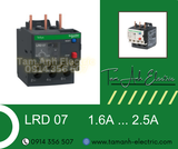 Relay Nhiệt Schneider - LRD Tesys D series - Đuôi Nhiệt Schneider LRD07 (1.6-2.5)A - rơ le nhiệt schneider