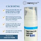 Kem trị mụn, giảm thâm nám Nanogize Tretinoin 0.1% 10ml
