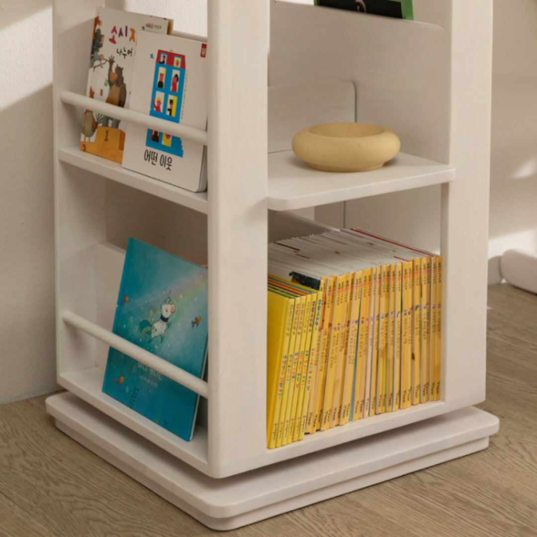 KỆ SÁCH GỖ XOAY TORA CHO BÉ | TORA ROTATION WOODEN BOOKSHELF