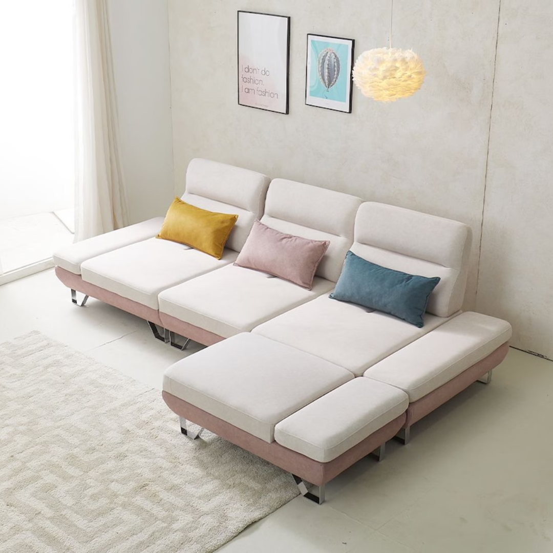 GHẾ SOFA MODULAR VẢI BENNY 3 CHỖ/4 CHỖ/5 CHỖ ĐA CHỨC NĂNG 2 MÀU SẮC