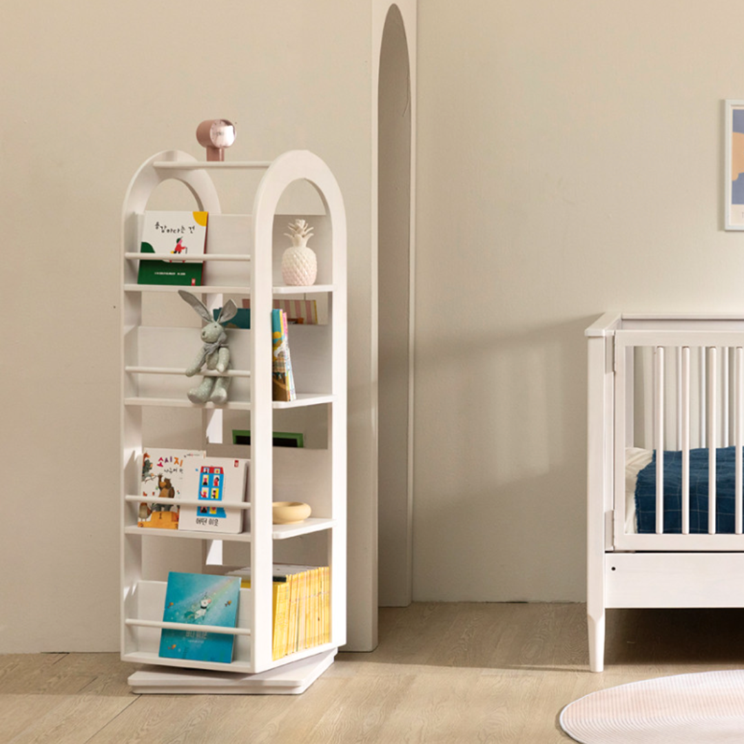 KỆ SÁCH GỖ XOAY TORA CHO BÉ | TORA ROTATION WOODEN BOOKSHELF