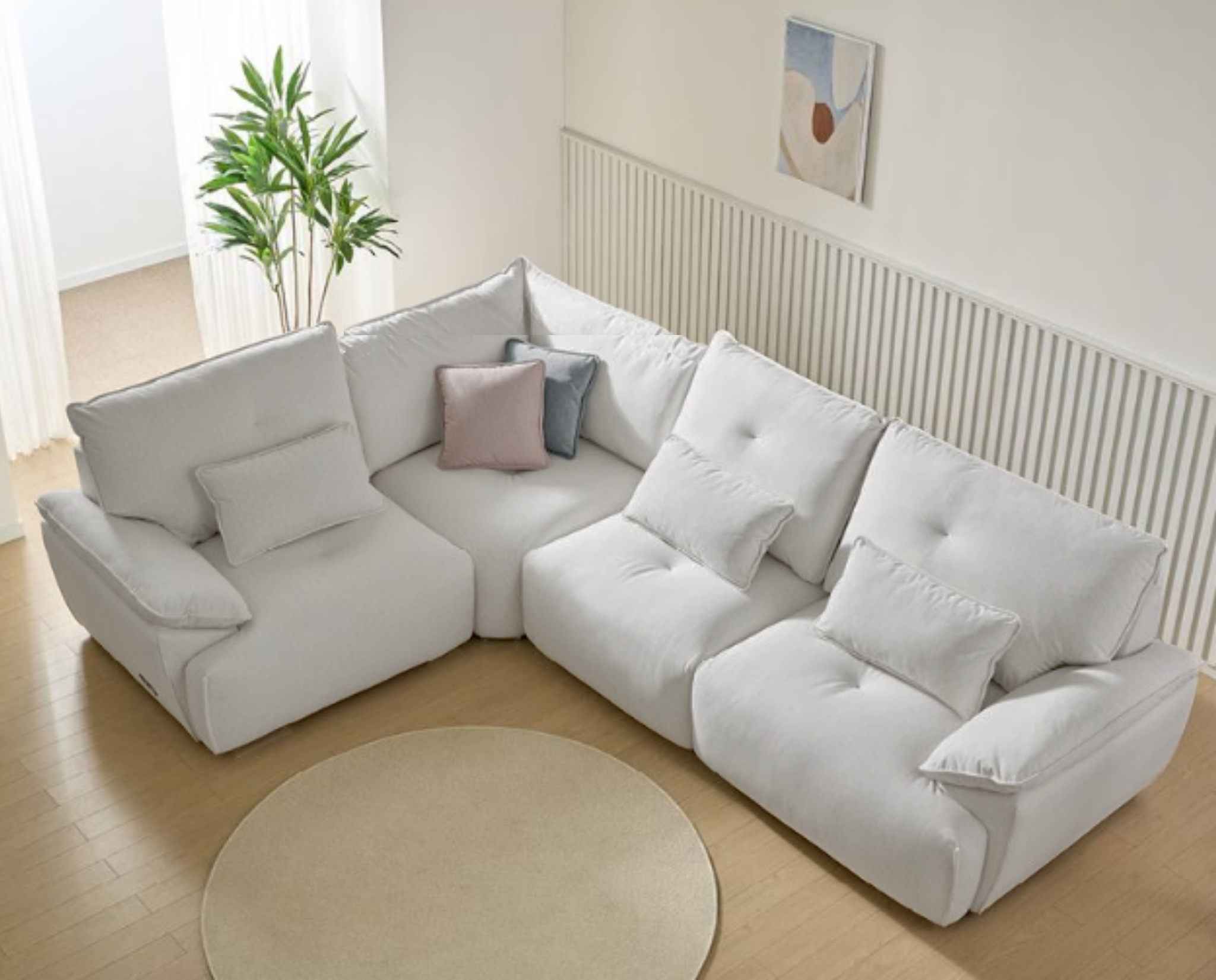 GHẾ SOFA MODULAR VẢI COMFO 3 CHỖ/4 CHỖ/5 CHỖ HIỆN ĐẠI