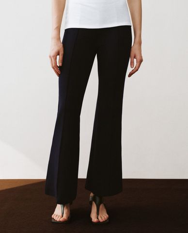 URBAN REVIVO - Quần nữ ống loe lưng cao tôn dáng