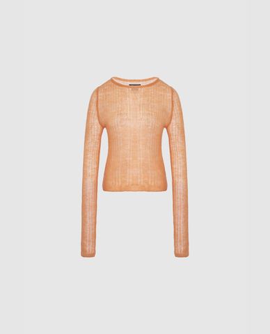 URBAN REVIVO - Áo kiểu nữ dệt kim xuyên thấu