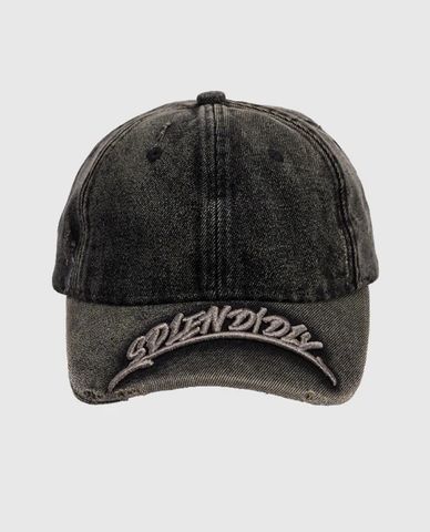 URBAN REVIVO - Nón bóng chày nam wash bạc Letter Embossed Denim