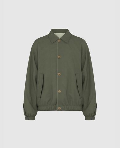 URBAN REVIVO - Áo khoác sơ mi nam hai màu Button Up